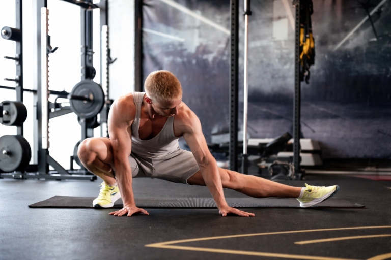 guy stretching